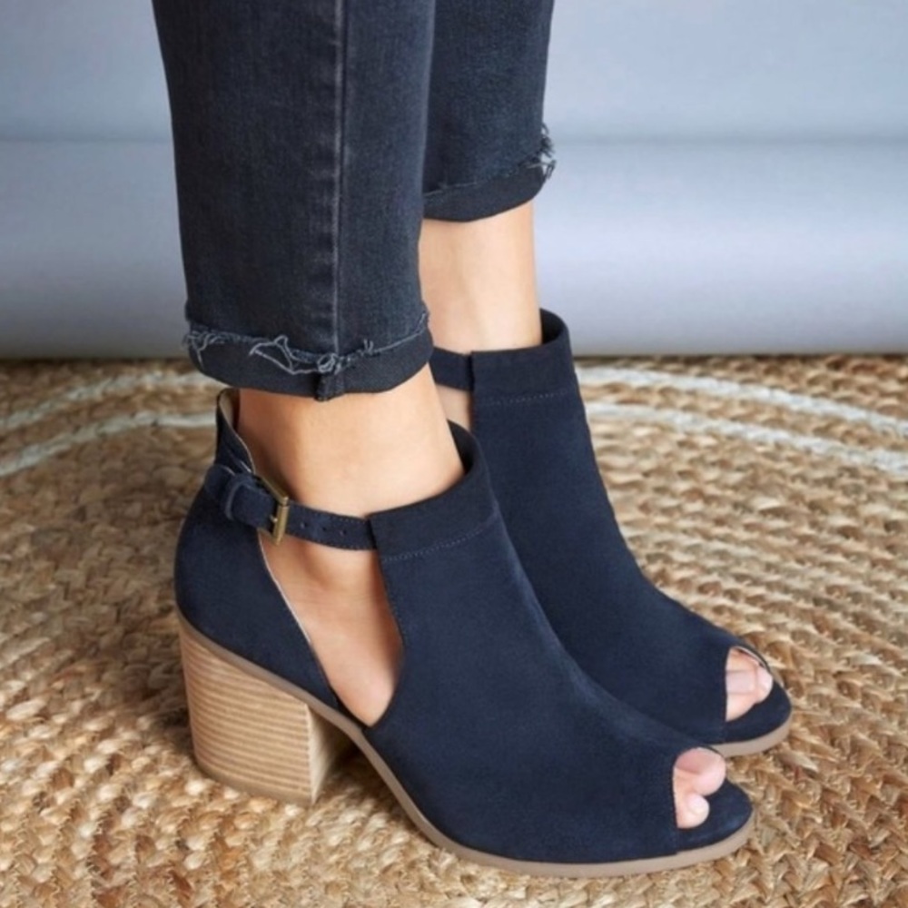 Sole Society Navy Peep Toe Heels